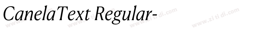 CanelaText Regular字体转换